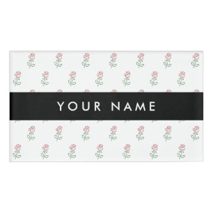Red Roses, Pattern Of Roses, Your Name Tag