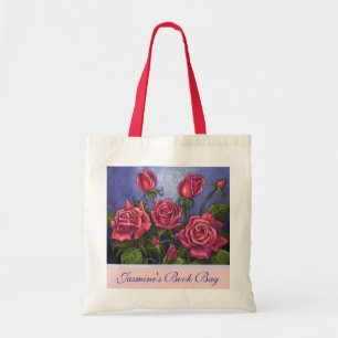 Red Roses Personalize Book Bag