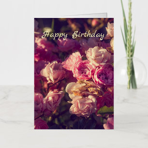 Red roses personalized foil greeting card