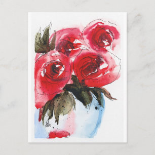 Red Roses Postcard
