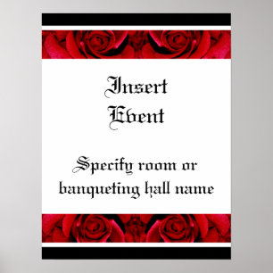 Red roses posters templates - customizable