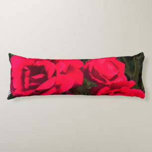 Red Roses Rosarium Body Pillow