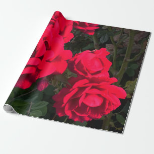 Red Roses Rosarium Wrapping Paper
