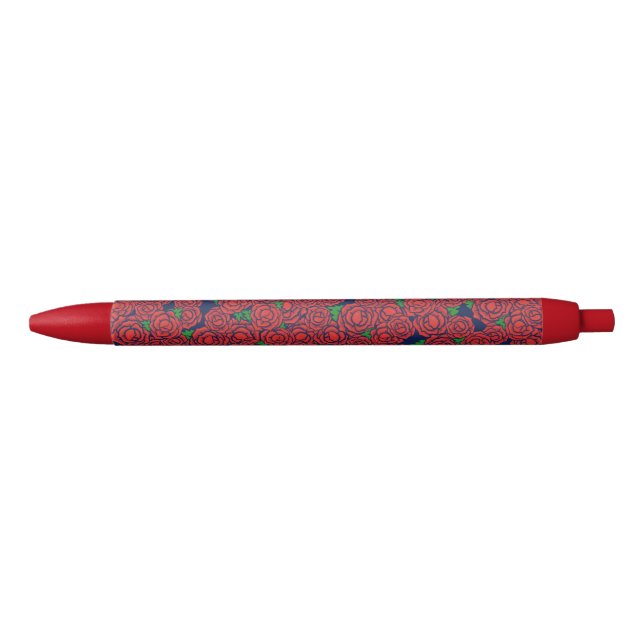 Red Roses Rose Garden Ink Pen (Front)