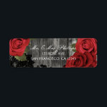Red Roses Rustic Black Lace Wedding Favour Gift<br><div class="desc">Customize</div>