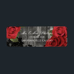 Red Roses Rustic Black Lace Wedding Favour Gift<br><div class="desc">Customize</div>