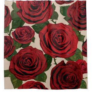Red Roses: Seamless Floral Background