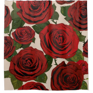 	Red roses. Seamless floral background. 