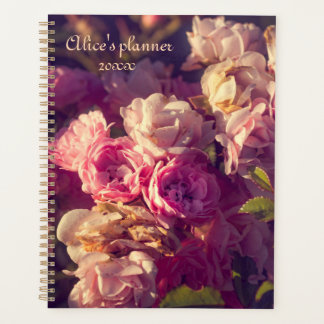 Red roses shrub personalize  planner