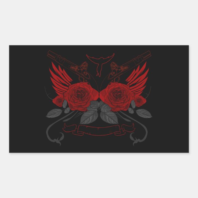 Red Roses Sticker (Front)