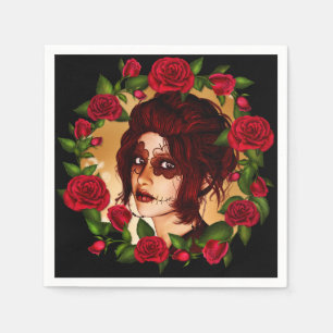 Red Roses Sugar Doll Napkin
