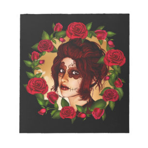 Red Roses Sugar Doll Notepad