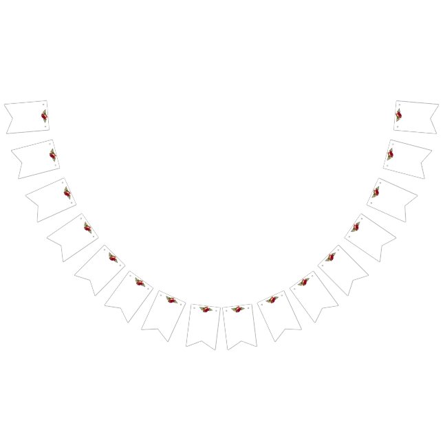 Red Roses Swagger Bunting Flags (All)