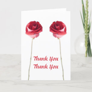 Red Roses Thank You Card