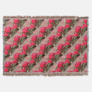 Red Roses Throw Blanket