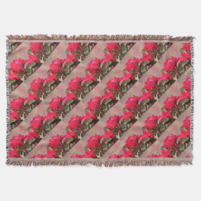 Red Roses Throw Blanket (Front)