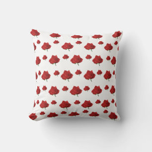 Red Roses Throw Pillow