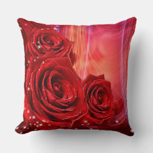 Red Roses Throw Pillow