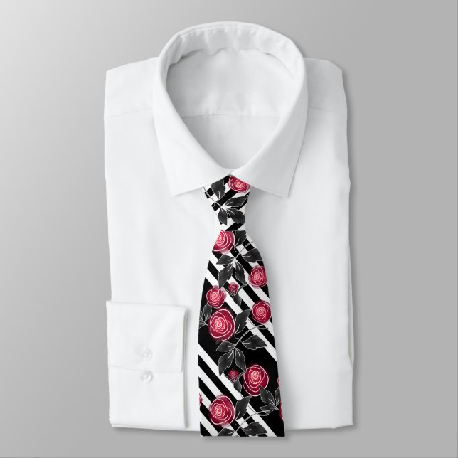 Red roses tie (Tied)