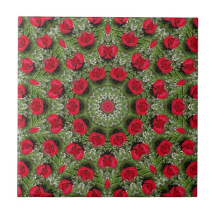 Red roses tile