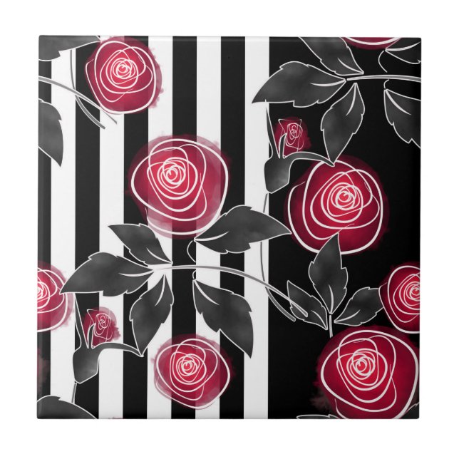 Red roses tile (Front)
