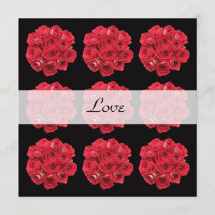Red Roses Vow Renewal Invitation