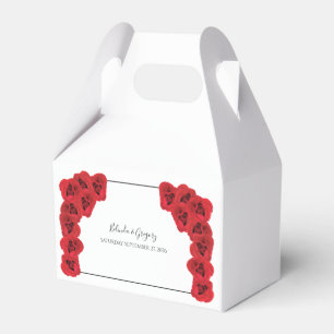 Red Roses Wedding Favor Box
