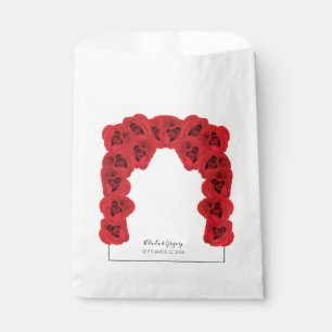 Red Roses Wedding Favour Bag