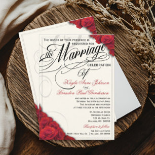 Red Roses Wedding Invitation