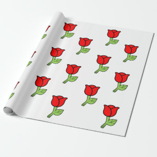Red Roses Wrapping Paper
