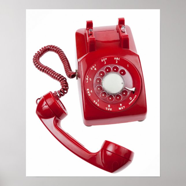 Red Rotary Phone Poster (Front)