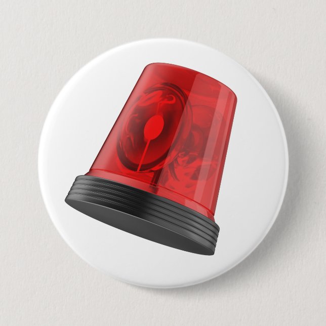 Red rotating emergency beacon light 3 inch round button (Front)