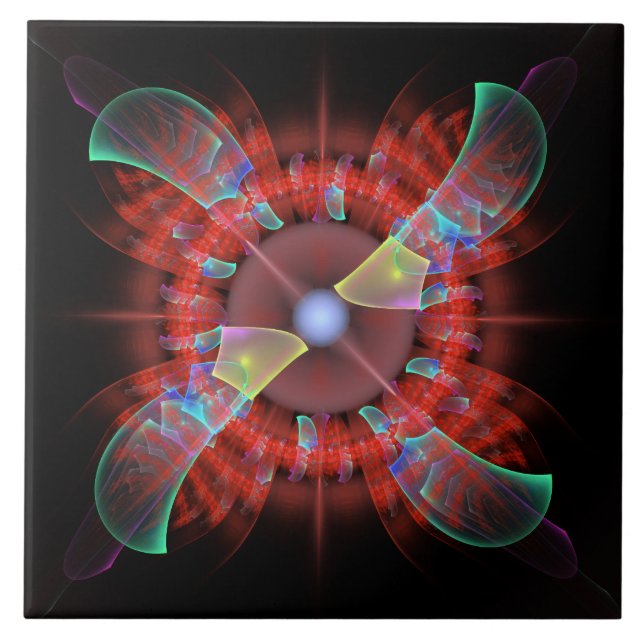 Red rotating ornament tile (Front)