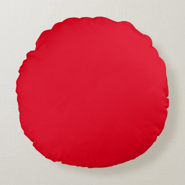Red Round Throw Pillow (16") (Front)