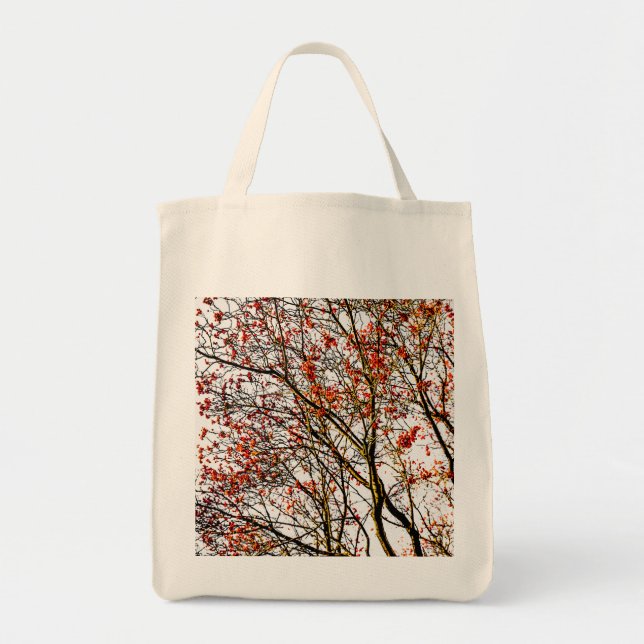 Red rowan fruits or ash berries tote bag (Front)