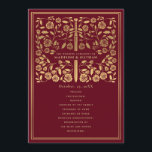 Red Royal Medieval Sword Wedding Program<br><div class="desc">Elegant and modern wedding design inspired by the medieval fantasy genre. Design is not real foil. You can customize this further by clicking on the "PERSONALIZE" button. Matching Items in our shop for a complete party theme.</div>