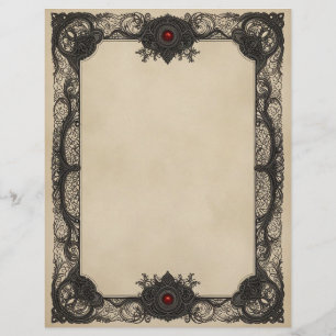 Red Ruby Goth Letterhead