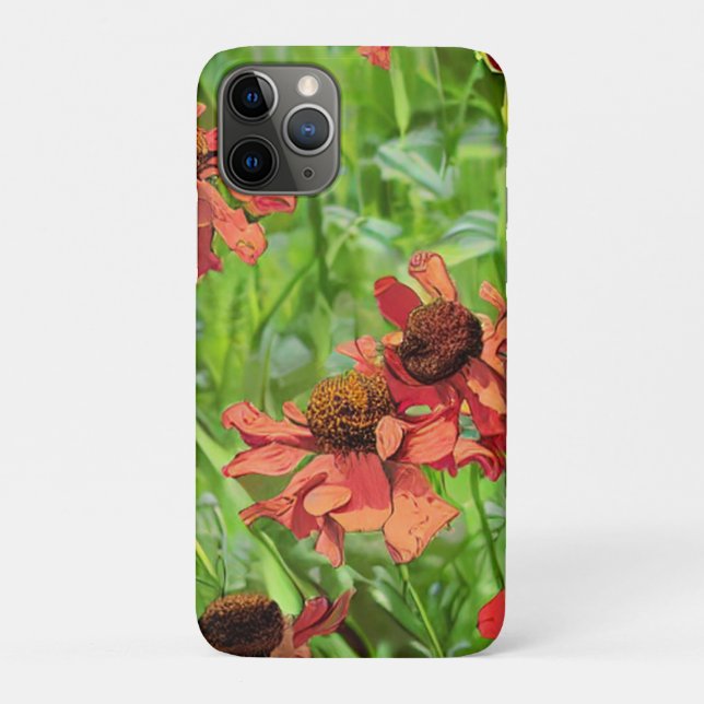 RED RUDBECKIA FLOWERS Case-Mate iPhone CASE (Back)