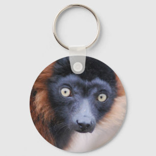 Red Ruffed Lemur Keychain