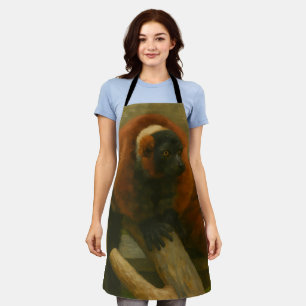 Red Ruffed Lemurs in Woodland Light Apron