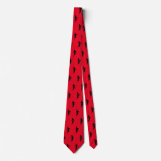 Red Rugby Player Tie