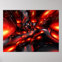 Red Rum Abstract Poster