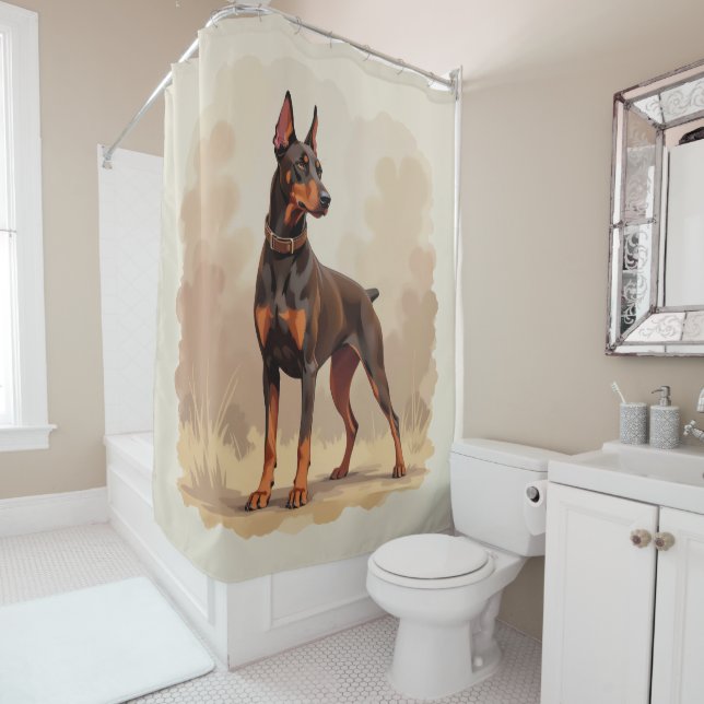 Red Rust Brown Doberman Pinscher Dog (In Situ)