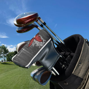 Red Rustic Butterfly Personalized Golf Head Cover