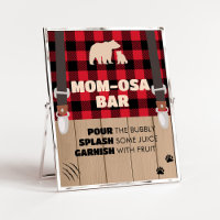 Red Rustic Plaid Lumberjack Mom Osa Bar