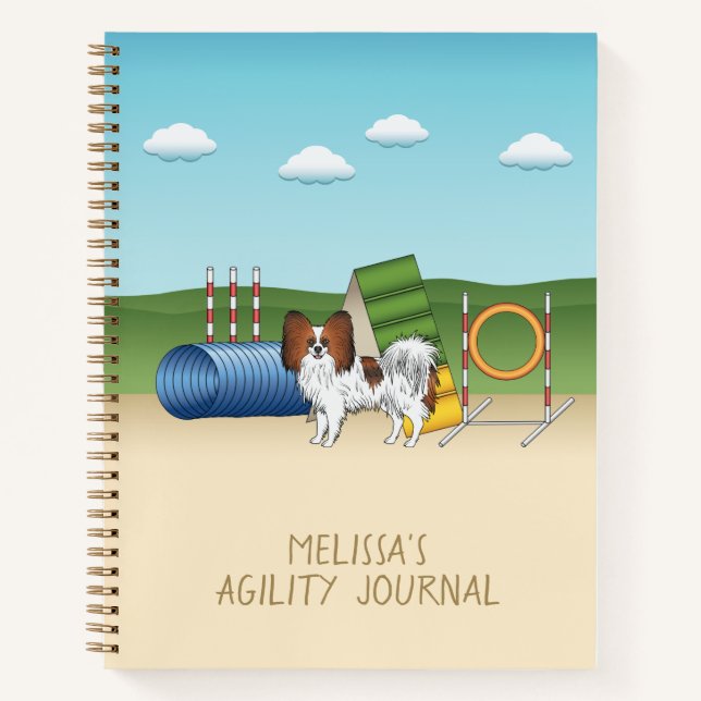 Red Sable Papillon - Canine Dog Agility Journal (Front)