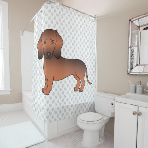 Red Sable Short Hair Dachshund Cartoon Dog & Paws