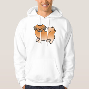 Red Sable Tibetan Spaniel Cute Cartoon Dog Hoodie