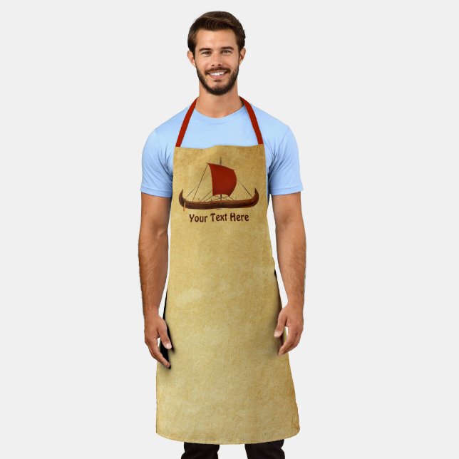 Red Sail Viking Ship II Apron (Worn)