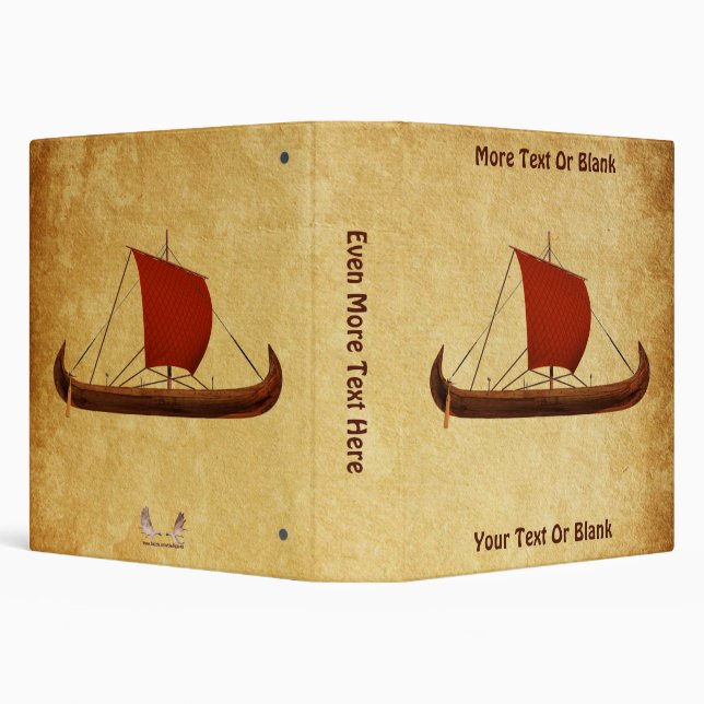 Red Sail Viking Ship II Binder (Background)